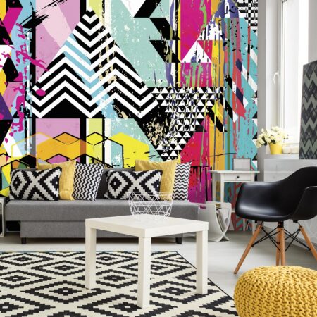 Abstract Geometry Wall Covering Example