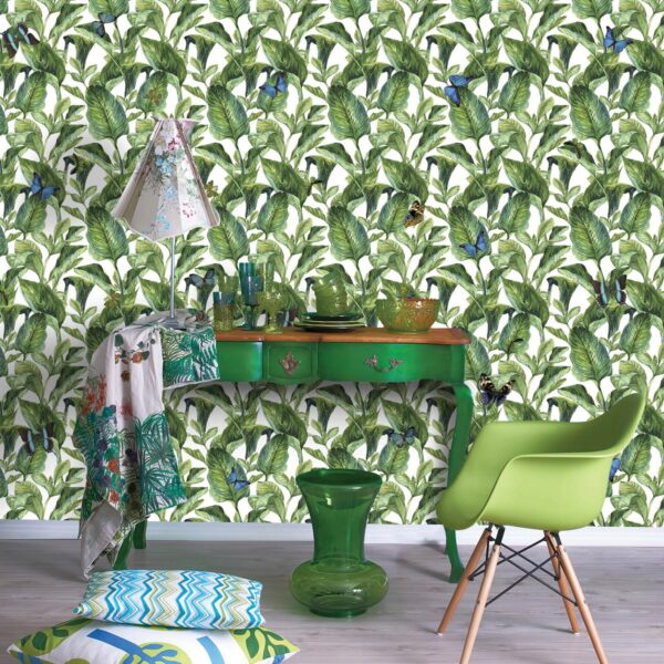Green Leaves Dimensional Wall Covering Product Image