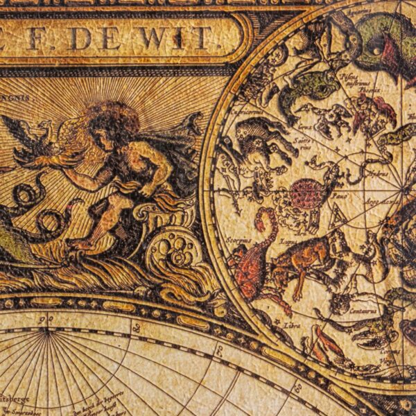 Historical Atlas Dimensional Wall Covering Close Up 2