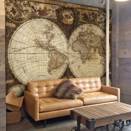 Historical Atlas Dimensional Wall Covering Example
