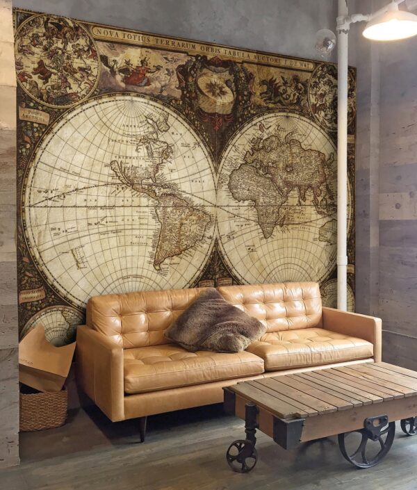 Historical Atlas Dimensional Wall Covering Example