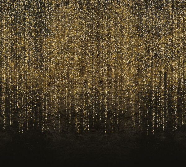 Magic Rain Gold Dimensional Wall Covering Full Design