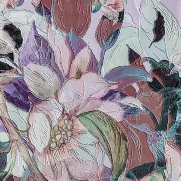 Pastel Flowers Dimensional Wall Covering Close Up Product Image