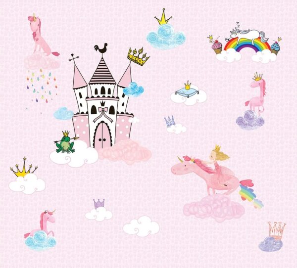 Princess Castle Full Wall Covering Design