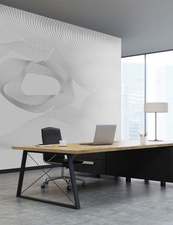 Waves Dimensional Wall Covering Example