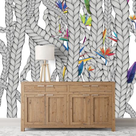 Weave and Flowers Dimensional Wall Covering Product Image