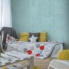 Cute Critters Monochrome Teal Sample